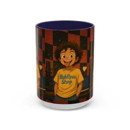 Vibrant Accent Coffee Mug, Fun Coffee Cup, Gift for Friends, Unique Drinkware, Music Studio Decor, Teen Gift Idea