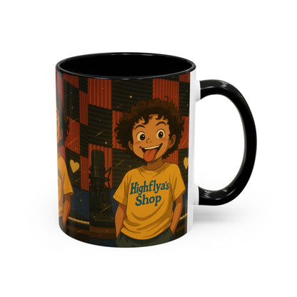 Vibrant Accent Coffee Mug, Fun Coffee Cup, Gift for Friends, Unique Drinkware, Music Studio Decor, Teen Gift Idea