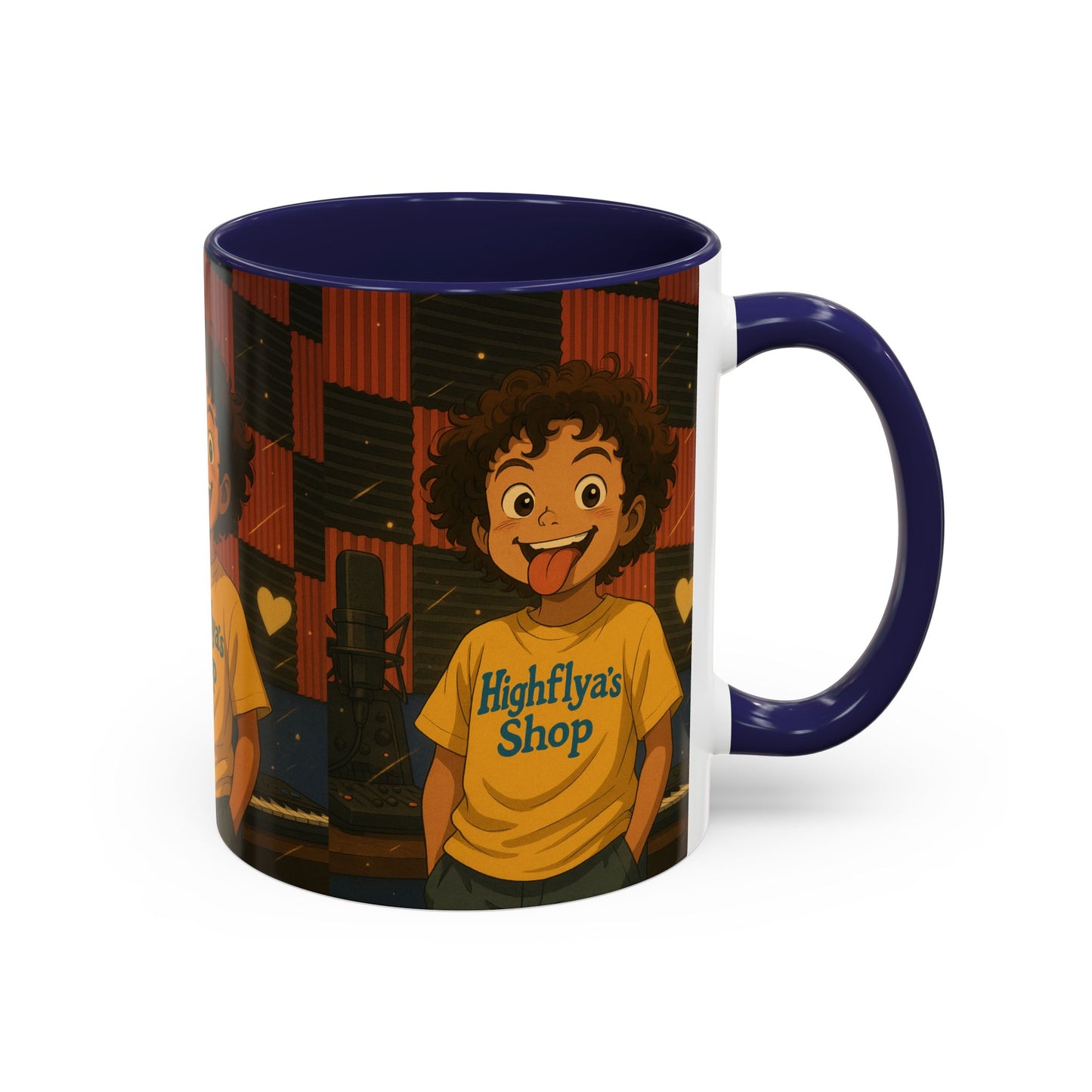 Vibrant Accent Coffee Mug, Fun Coffee Cup, Gift for Friends, Unique Drinkware, Music Studio Decor, Teen Gift Idea