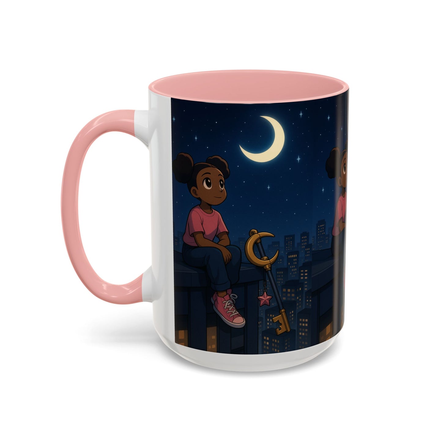 Nighttime Dreamer Coffee Mug, Inspirational Mug, Cute Illustration Mug, Gift for Her, Cozy Drinkware, Nighttime Vibes